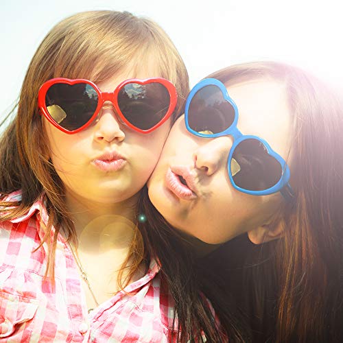 10pcs Corazón Gafas De Fiesta, Neón Gafas De Sol Para Adultos Y Niños, Relleno Perfecto Para Fiestas Regalos, Novedad Juguete, Props Carnaval Disfraz Cumpleaños Accesorios Decoraciones