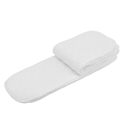 10pcs Pañales De Tela De Algodón Lavable Pañales Reutilizables De Alta Absorbencia Suave y Seguro Inserta Revestimientos En Todas Las Pieles Recién Nacidos Bebés Pequeños Recién(Insertar 3 Capas)