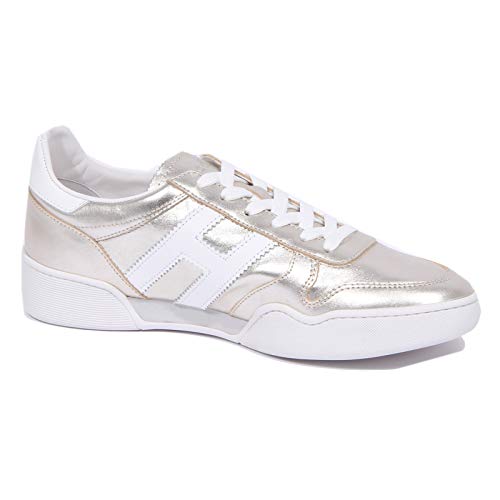 1104J Sneaker Donna Platinum HOGAN H357 Scarpe Metallic Effect Shoe Woman [40]