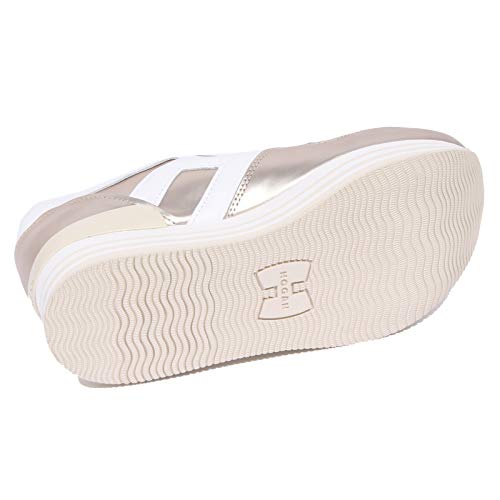 1132J Sneaker Donna Platinum/White HOGAN H283 Mirror-Like Effect Shoe Woman [38.5]