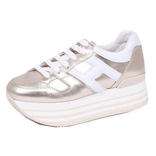1132J Sneaker Donna Platinum/White HOGAN H283 Mirror-Like Effect Shoe Woman [38.5]