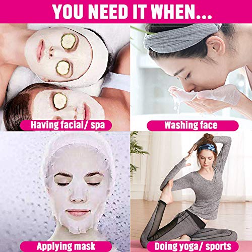 12 diademas para mujeres, bandas para el cabello elásticas con nudos para la cabeza, accesorios para el cabello con estampado de flores vintage para mujeres y niñas.