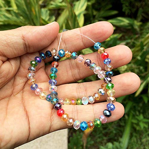 1200Pcs Cuentas Cristal Facetado,Cuentas Cristal Murano,Cuentas de Cristal Swarovski,Cuentas de Cristal para Bisuteria,Diy Pulseras,Cuentas de Cristal para Collares,Cuentas Cristal Plastico