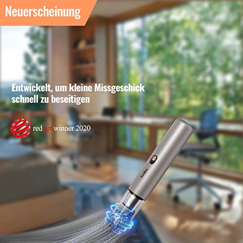 13000 Pa】 Aspiradora de mano sin bolsa para coche y casa, Mini aspiradora con filtro de acero inoxidable y HEPA (aleación de aluminio).