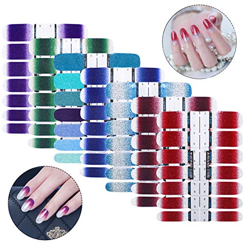 14 Hojas 196pcs Pegatinas Autoadherentes para Uñas, Cubierta Completa Etiqueta Engomada del Esmalte de Uñas para Manicura DIY Arte Diseños de Uñas de Arte para las Mujeres Niñas