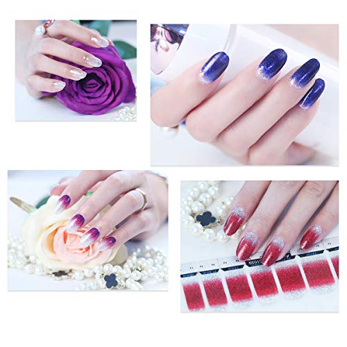 14 Hojas 196pcs Pegatinas Autoadherentes para Uñas, Cubierta Completa Etiqueta Engomada del Esmalte de Uñas para Manicura DIY Arte Diseños de Uñas de Arte para las Mujeres Niñas