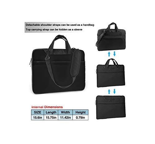 15.6 Inch Funda Bandolera Maletín para Portátil Maletín de Hombro para Negocio Viaje Bandera de peluquería línea roja y Azul