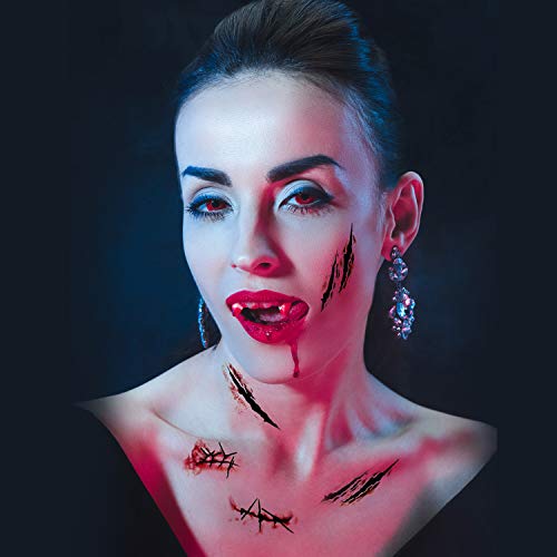 16 Esponjas Punteadas Esponja de Efectos Especiales de Maquillaje de Halloween Esponja Moldeadora de Arte de Disfraz de Cicatriz Herida de Sangre de Navidad para Suministros de Fiesta(P30)