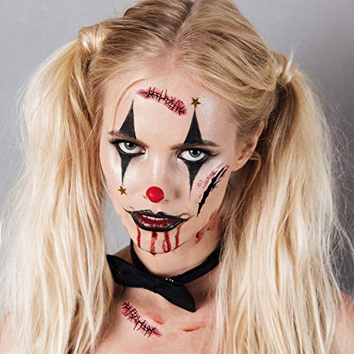 16 Esponjas Punteadas Esponja de Efectos Especiales de Maquillaje de Halloween Esponja Moldeadora de Arte de Disfraz de Cicatriz Herida de Sangre de Navidad para Suministros de Fiesta(P30)