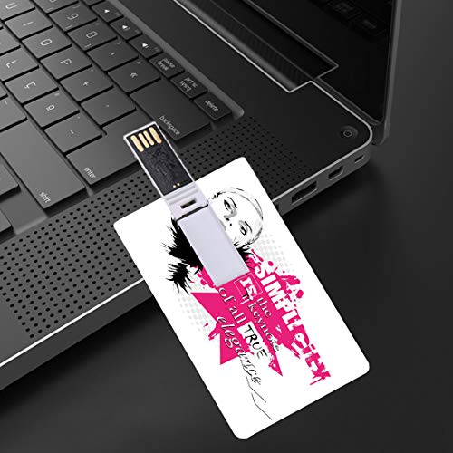 16GB Unidades flash USB flash Moda Forma de tarjeta de crédito bancaria Clave comercial U Disco de almacenamiento Memory Stick Cara de dama con maquillaje Diseño simple Inspirado en Vogue Fashion Them