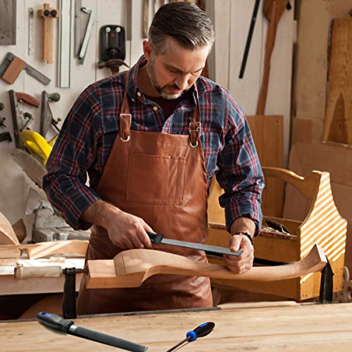 18 Pcs Juego de limas y escofinas,Preciva Juego de limas multiusos en acero con alto contenido de carbono incluye lima plana,triángulo,semirredondas,redondas y 12 Pcs limas de agujas,para metal,madera