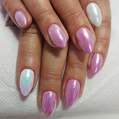 1g polvo uñas purpurina unicornio pigmento espejo holográfica cromo glitter nail art neón cristal lentejuela