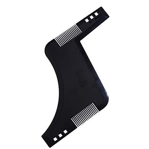 1PC Modelado de barba y peinado plantilla peine Peine de Barba Plantilla de Barba Herramienta de Formación de Barba Adecuado Peine Plantilla Guía de Afeitado para Barba (Negro)