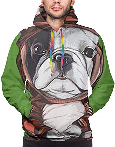 1Zlr2a0IG PecoStar Bull Dog Frances Prints Men's Winter Sweatshirts Long Sleeve Hoodies 3D Print Jumpers S M L XL 2XL