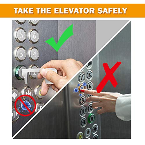 【2 Pack】Abridor de puerta de latón sin contacto,Higiene Cierra puertassin contacto,Portátil De múltiples fines Salud Llave Tool para abrir/cerrar puerta,Hacer clic Botón,Mantenga las manos limpias