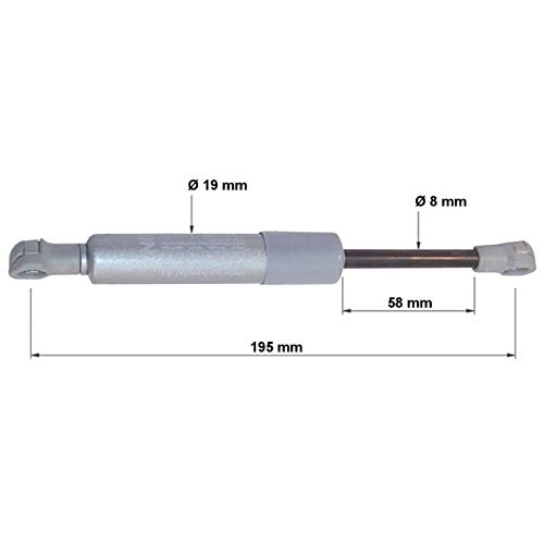 2 x LIFT-O-MAT – Amortiguadores de gas (380 N, 3 años de garantía, para herraje Kesseböhmer)