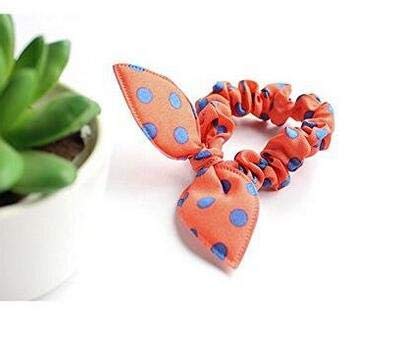 20 pcs para las niñas de la mujer conejo oído para el pelo bandas cuerda Ponytail soporte elástico algodón stretch herramientas de peluquería pelo Scrunchie pelo acdessories (color al azar)