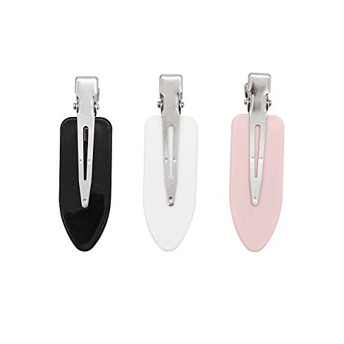 20 Piezas de Pinzas para el Cabello sin Pliegues, Pinzas para el Cabello sin Pliegues de Plástico Pinzas para Rizos para Peinado Herramienta de Aplicación de Maquillaje con Ondas, 3 Colores