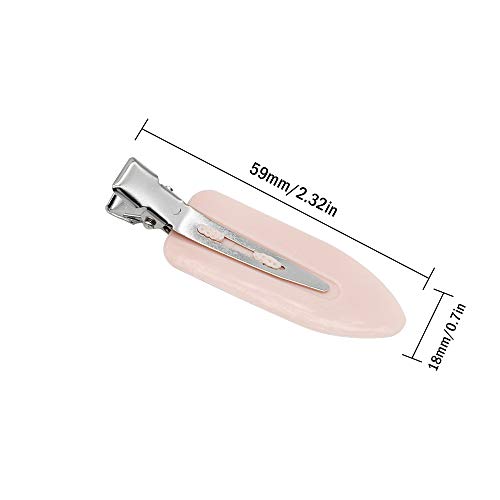 20 Piezas de Pinzas para el Cabello sin Pliegues, Pinzas para el Cabello sin Pliegues de Plástico Pinzas para Rizos para Peinado Herramienta de Aplicación de Maquillaje con Ondas, 3 Colores