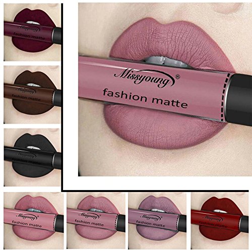 2018 Pintalabios Mate Larga Duracion Labial de Maquillaje Profesional para Niñas por ESAILQ