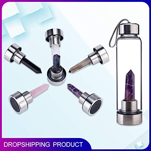 2019 Venta caliente de cristal natural punto curación Obelisk varita Elixir cuarzo cristal botella de agua herramientas Drop envío