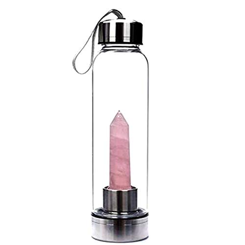 2019 Venta caliente de cristal natural punto curación Obelisk varita Elixir cuarzo cristal botella de agua herramientas Drop envío