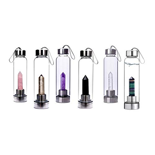 2019 Venta caliente de cristal natural punto curación Obelisk varita Elixir cuarzo cristal botella de agua herramientas Drop envío