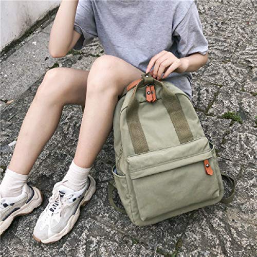 2019 Versión Coreana De La Nueva Moda Simple Tendencia Bolsa De Lona Pequeña Bolsa Fresca Mochila De Gran Capacidad Mochila Retro 2 27 * 14 * 38 Cm