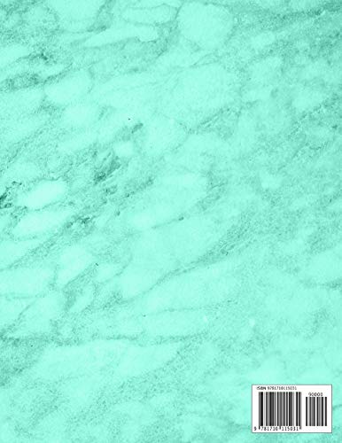 2020 Appointment Book For Tanning Salon: Client schedule booking log for Spray tan or solarium scheduling and record keeping | 15 minute intervals in ... spreads | Professional aqua blue teal marble