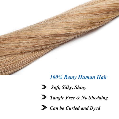 22"(55cm) SEGO Extensiones Adhesivas de Cabello Natural VOLUMEN GRUESO [3g*20PCS] #27 Rubio Oscuro Pelo Humano 100% Remy sin Clip Tape in Hair (60g)