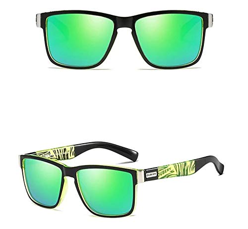 24 JOYAS Gafas de Sol Deporte Playa Polarizadas con Funda y Gamuza para Mujer y Hombre (Verde)