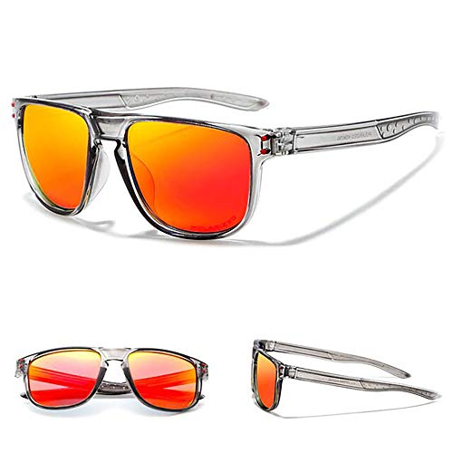 24 JOYAS Gafas de Sol Surf Sport Polarizadas con Funda y Gamuza para Mujer y Hombre (Naranja)