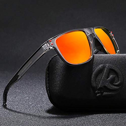 24 JOYAS Gafas de Sol Surf Sport Polarizadas con Funda y Gamuza para Mujer y Hombre (Naranja)