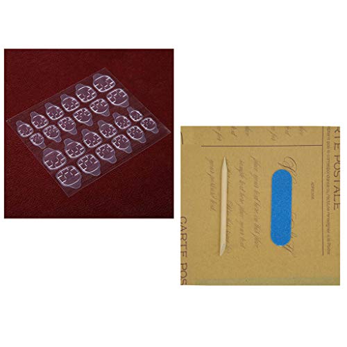 24 Piezas Lustroso Uñas Falsas Elegante Uñas Postizas Corto, Artificiales Francés Estilo Cobertura Total Acrílico Clavos Falsos con Pegamento, Uñas Postizas Naturales para Mujeres y Niñas