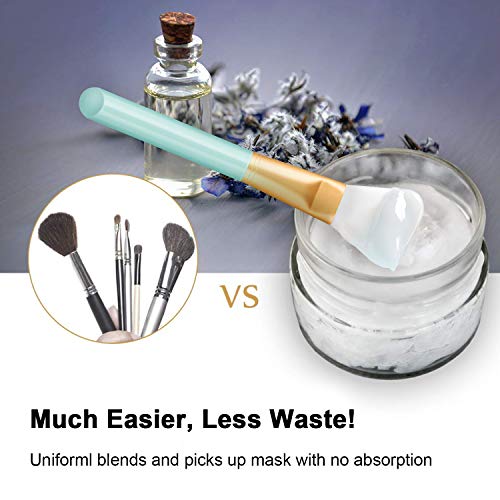 2Pcs Cepillo de silicona para máscara facial, cepillos aplicadores faciales para aplicar máscaras faciales, máscaras de ojos, suero o herramienta de maquillaje de bricolaje