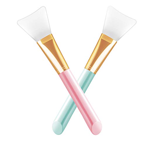 2Pcs Cepillo de silicona para máscara facial, cepillos aplicadores faciales para aplicar máscaras faciales, máscaras de ojos, suero o herramienta de maquillaje de bricolaje