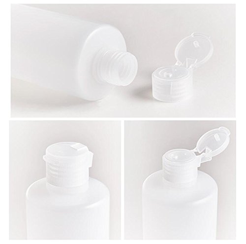 2PCS Recarga Vacía de Plástico Transparente Tubo Suave Apriete Tarros de Botellas con Tapa Giratoria Cosméticos Envases de Maquillaje para Loción Toner Gel de Ducha Champú (400ml/14oz)