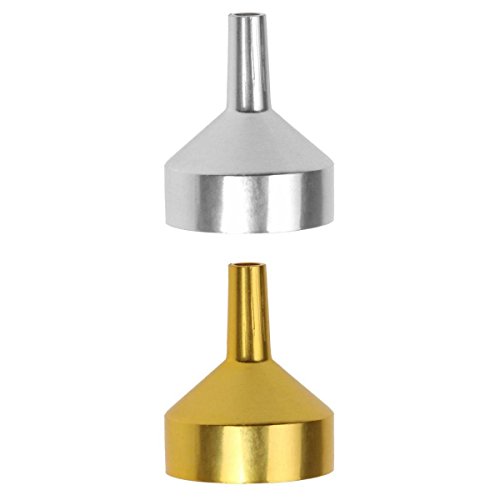 2X Venta Al por Mayor De Metal Plateado Mini Embudos Esencia De Perfume Herramientas De Embudo Pequeño