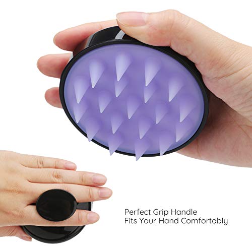 3 piezas de cepillos de champú de masaje, cepillo para el cuidado del cuero cabelludo Segbeauty, masajeador de cabeza de silicona suave para lavado de cabello seco y húmedo, removedor de caspa