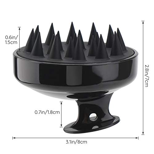 3 piezas de cepillos de champú de masaje, cepillo para el cuidado del cuero cabelludo Segbeauty, masajeador de cabeza de silicona suave para lavado de cabello seco y húmedo, removedor de caspa