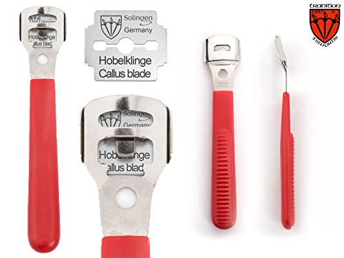 3 Swords Germany - Cortacallos para pedicura, 10 hojas de recambio, podología - Made in Solingen/Germany (7506)