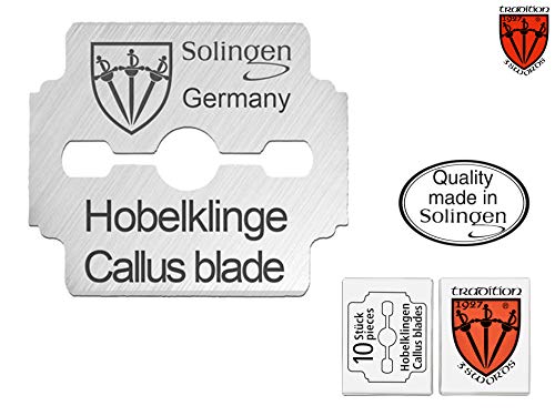 3 Swords Germany - Cortacallos para pedicura, 10 hojas de recambio, podología - Made in Solingen/Germany (7506)