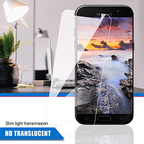 [3 Unidades] Amonke Protector de Pantalla para Samsung Galaxy A5 2017 Cristal Templado, 9H Dureza Alta Definicion [Sin Cobertura Toda Pantalla] Vidrio Templado Screen Protector para Samsung A5 2017