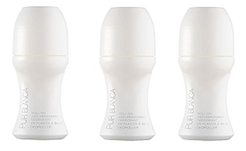 3 x Avon Pur Blanca Roll On Anti Transpirante Desodorante