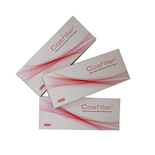 3 x Cosfiller ácido hialurónico, 3 x 1 ml, red 24 mg/ml – también adecuado Hyaluron Pen