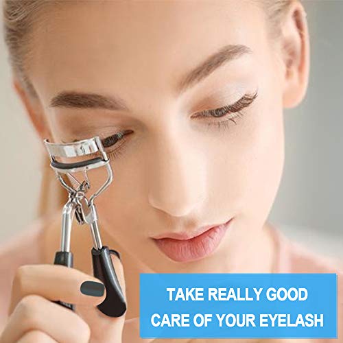 30 Almohadillas de Repuesto para Rizador de Pestañas Recambios de Goma Negra de Rizador de Pestañas Herramientas de Maquillaje con 1 Caja Portátil para Rizador de Pestañas Universal