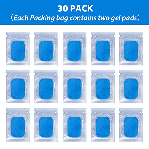 30 Pcs de Gel de Reemplazo de Entrenador de Abdominales, Almohadillas de Gel Ems Almohadillas de Reemplazo de Abdominales Ems Almohadillas Musculares Accesorios de Entrenador Muscular Abdominal