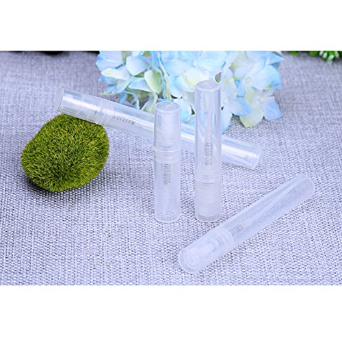 30 piezas 2 ml atomizador botella de plástico de viaje spray botellas de perfume rellenable Muestra vacía botella pulverizador para viaje fiesta portátil herramienta de maquillaje, transparente