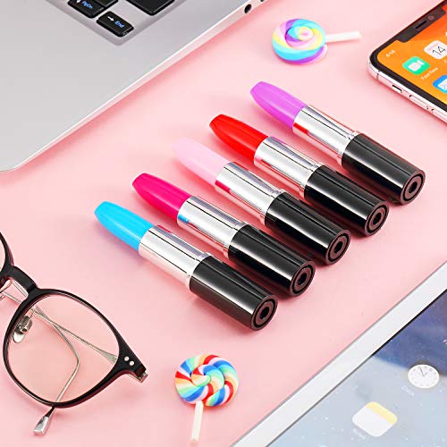 32 Piezas Bolígrafos en Pintalabios Bolígrafos de Multicolor en Forma de Pintalabios Bolígrafos Lindos para Escuela Oficina Papelería Regalo de Estudiante