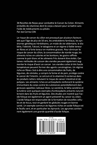 38 Recettes de Repas pour combattre le Cancer du Colon: Aliments emballés de vitamines dont le corps a besoin pour se battre sans l'aide de médicaments ou pilules